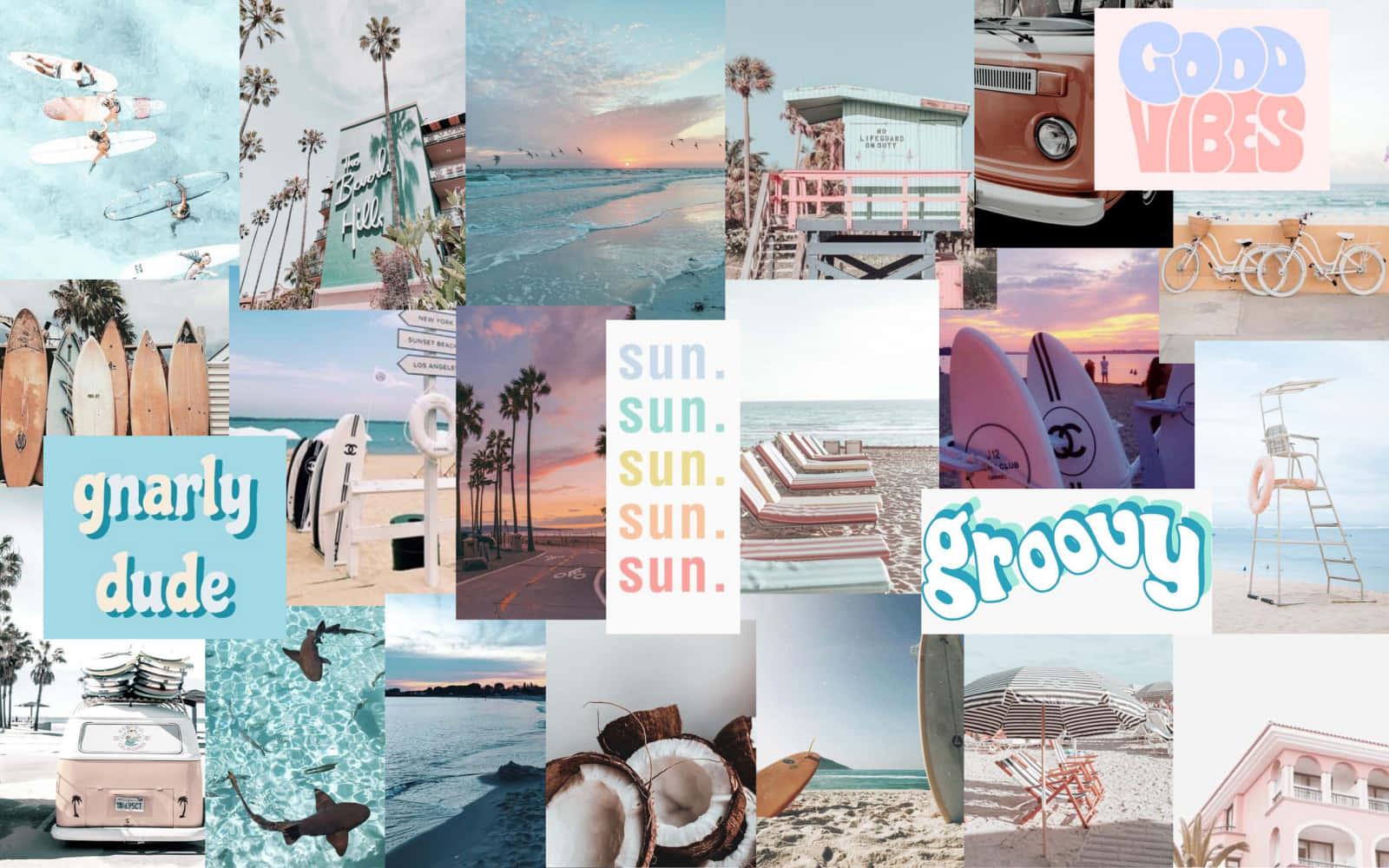 Aesthetic Summer Collages Desktop wallpaper 5k