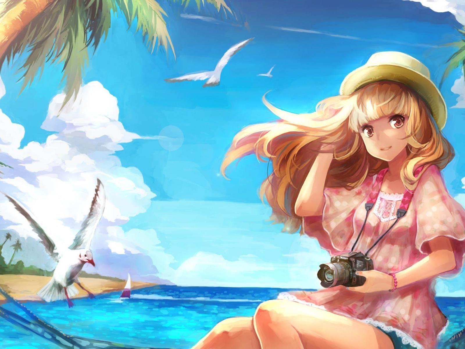 Anime Girl Summer Desktop Wallpaper 4k