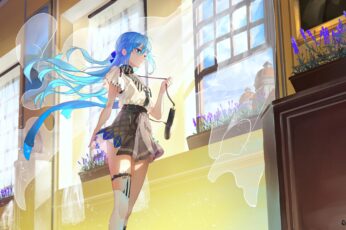 Anime Girl Summer Free Desktop Wallpaper
