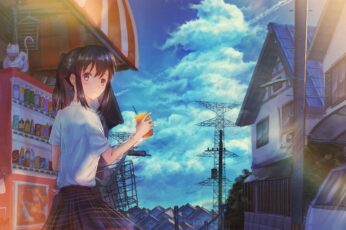 Anime Girl Summer Wallpaper 4k Download