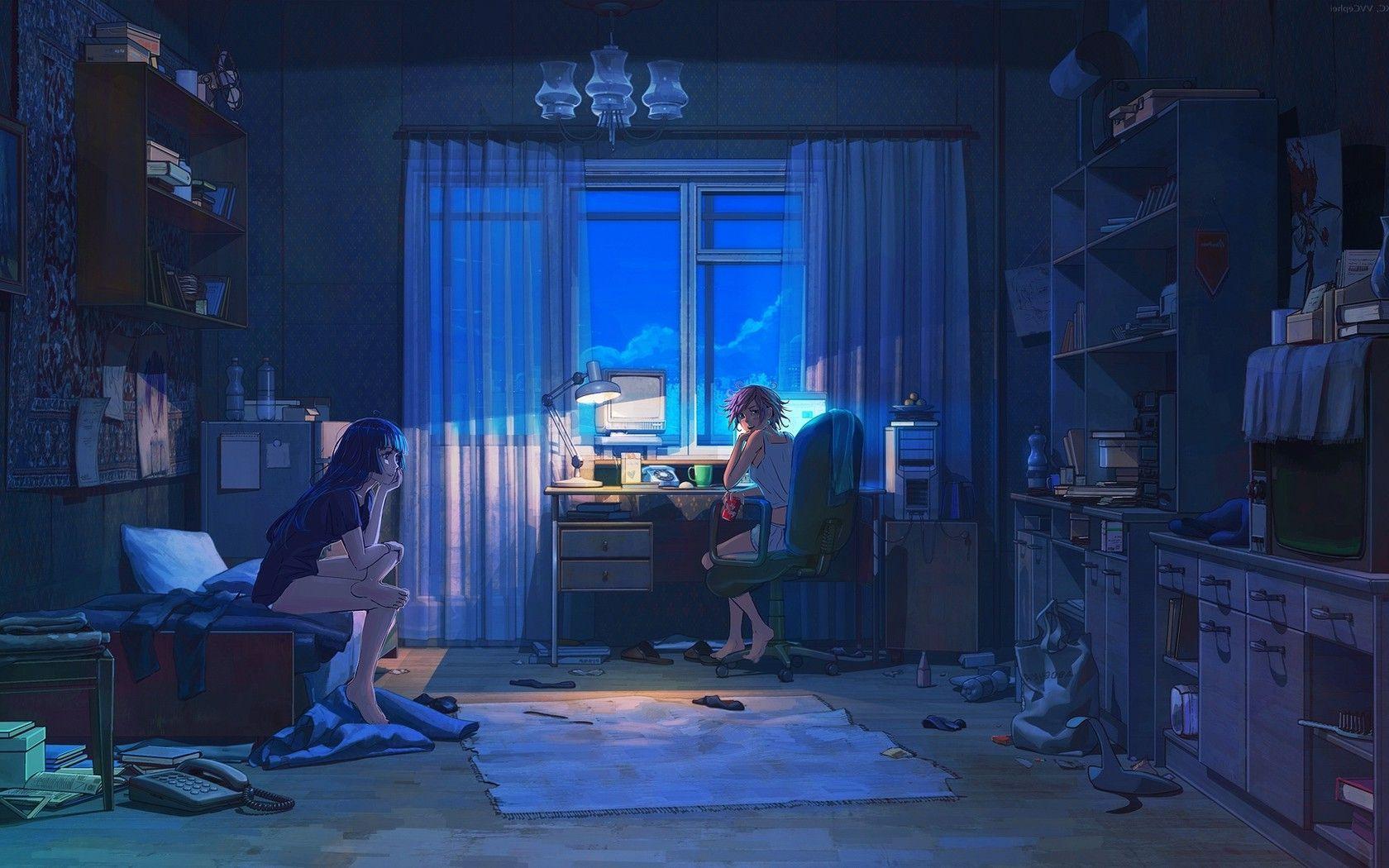 Anime Summer Nights Pc Wallpaper
