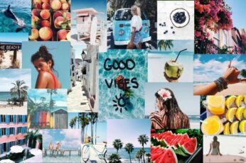 Collage Aesthetic Summer Laptop Wallpaper 4k