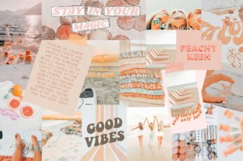 Orange Summer Collage Desktop Wallpaper Hd