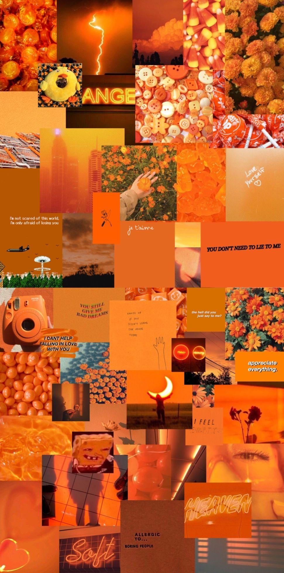 Orange Summer Collage Hd Wallpapers For Pc