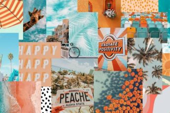 Orange Summer Collage Wallpaper 4k