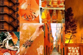 Orange Summer Collage Wallpaper For Ipad
