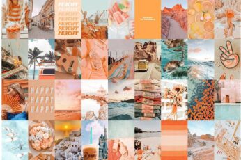 Orange Summer Collage Wallpaper Phone