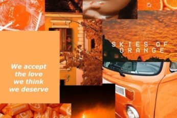 Orange Summer Collage Wallpaper Photo