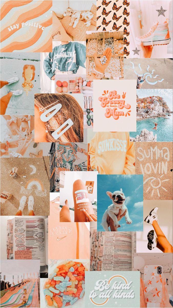 Orange Summer Collage wallpaper 5k