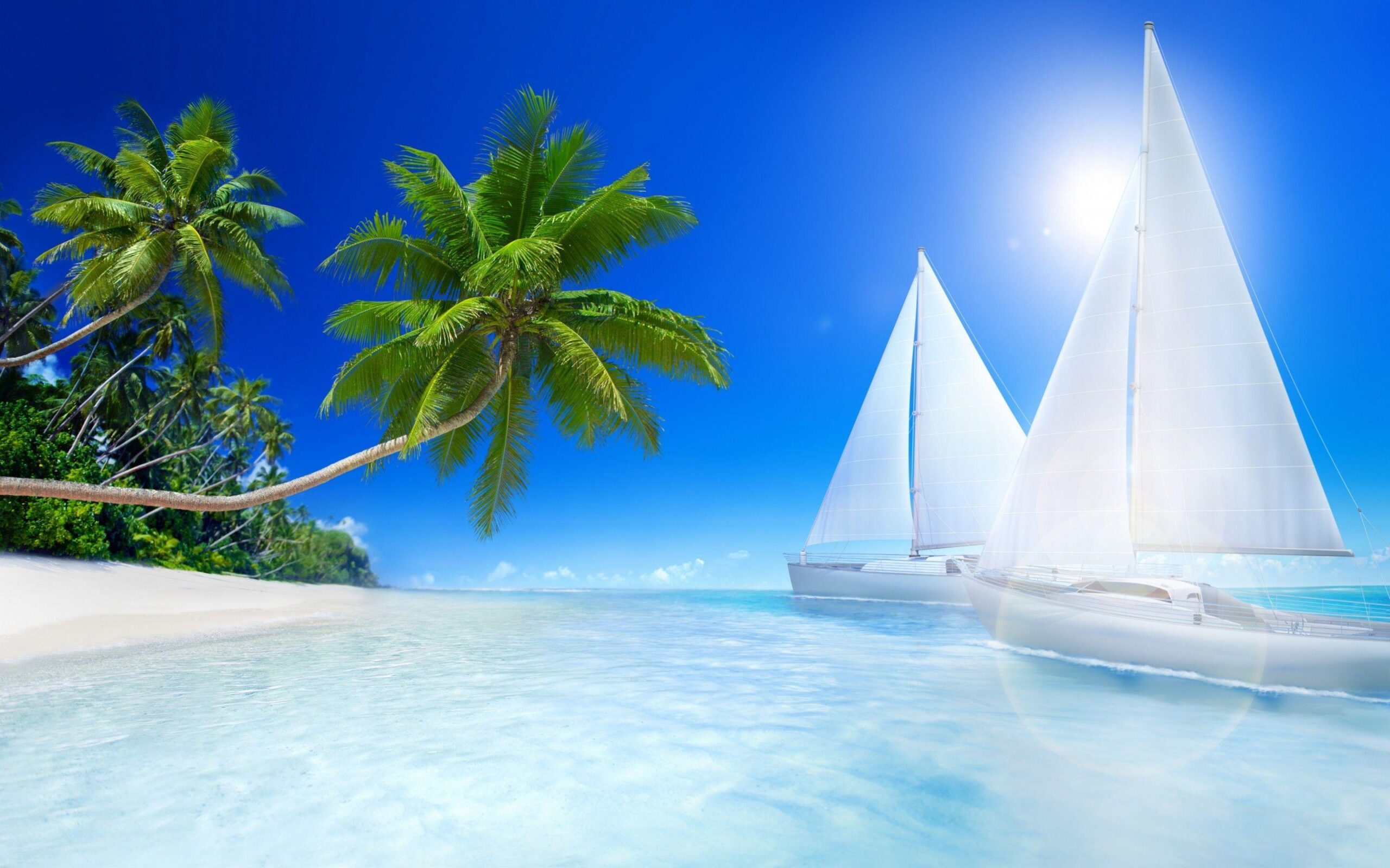 Summer Beach Desktop Wallpaper 4k Download, Summer Beach Desktop, Nature