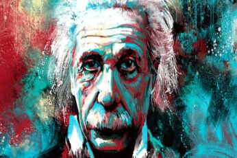 Albert Einstein wallpaper 5k