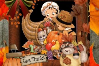 Betty Boop Thanksgiving wallpaper 5k