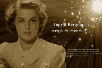 Ingrid Bergman Desktop Wallpaper 4k
