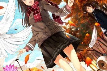 Kawaii Anime Thanksgiving ipad wallpaper