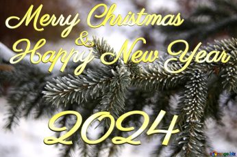 Merry Christmas And Happy New Year 2024 Wallpaper Download