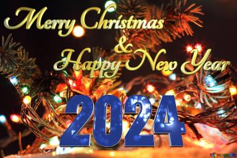 Merry Christmas And Happy New Year 2024 Wallpaper For Pc