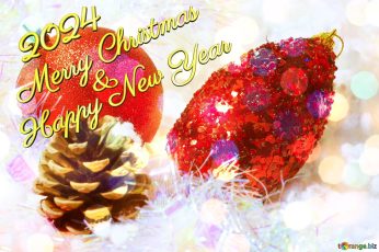 Merry Christmas And Happy New Year 2024 cool wallpaper