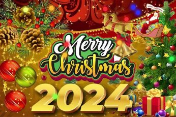 Merry Christmas Happy New Year 2024 Desktop Wallpapers