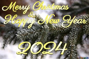 Merry Christmas Happy New Year 2024 Wallpaper Download
