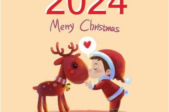 Merry Christmas Happy New Year 2024 Wallpaper Photo