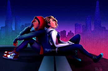 Miles Morales And Gwen Hd Wallpaper 4k For Pc