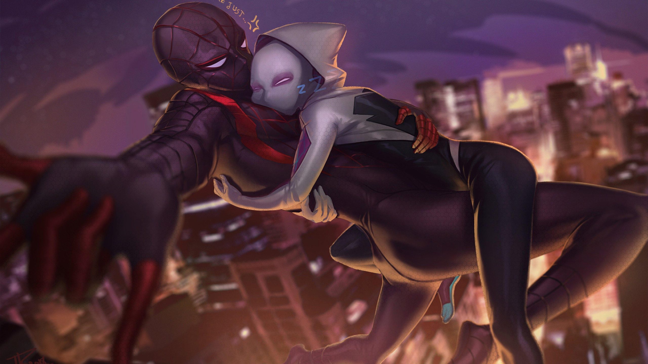 Miles Morales And Gwen New Wallpaper, Miles Morales And Gwen, Movies