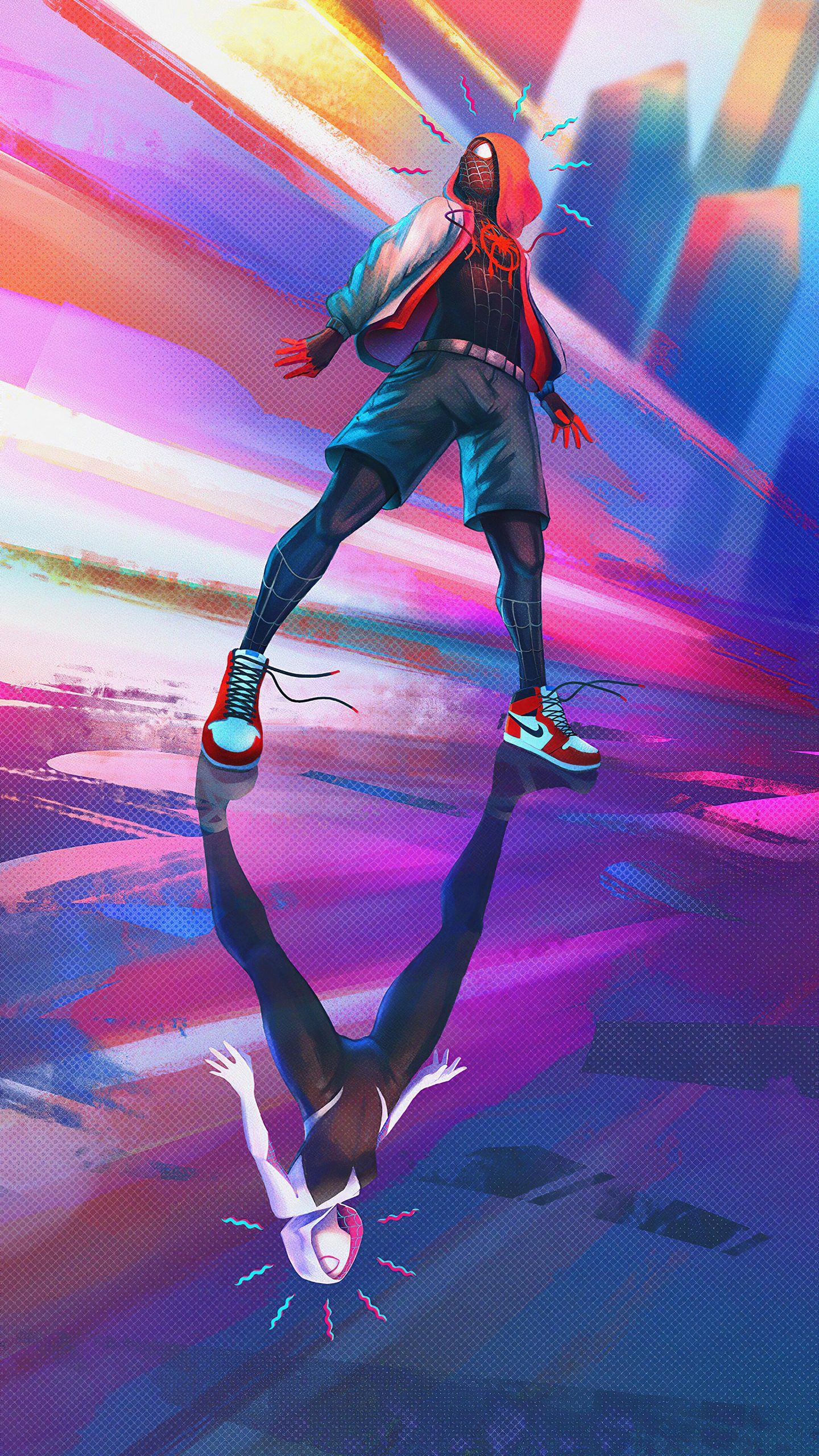 Miles Morales And Gwen Stacy Laptop Wallpaper 4k