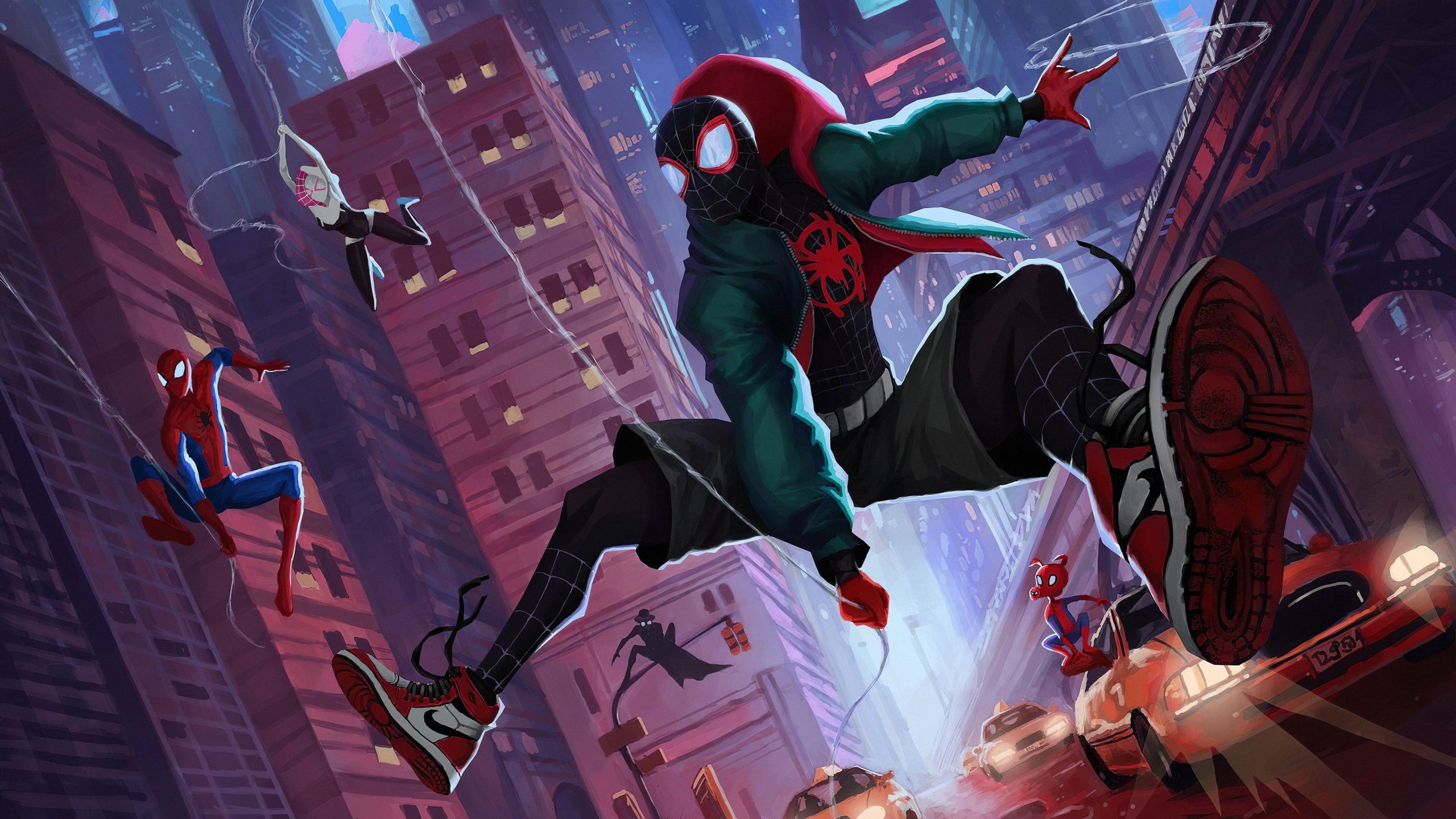 Miles Morales And Gwen Stacy Wallpaper 4k For Laptop, Miles Morales And Gwen Stacy, Movies