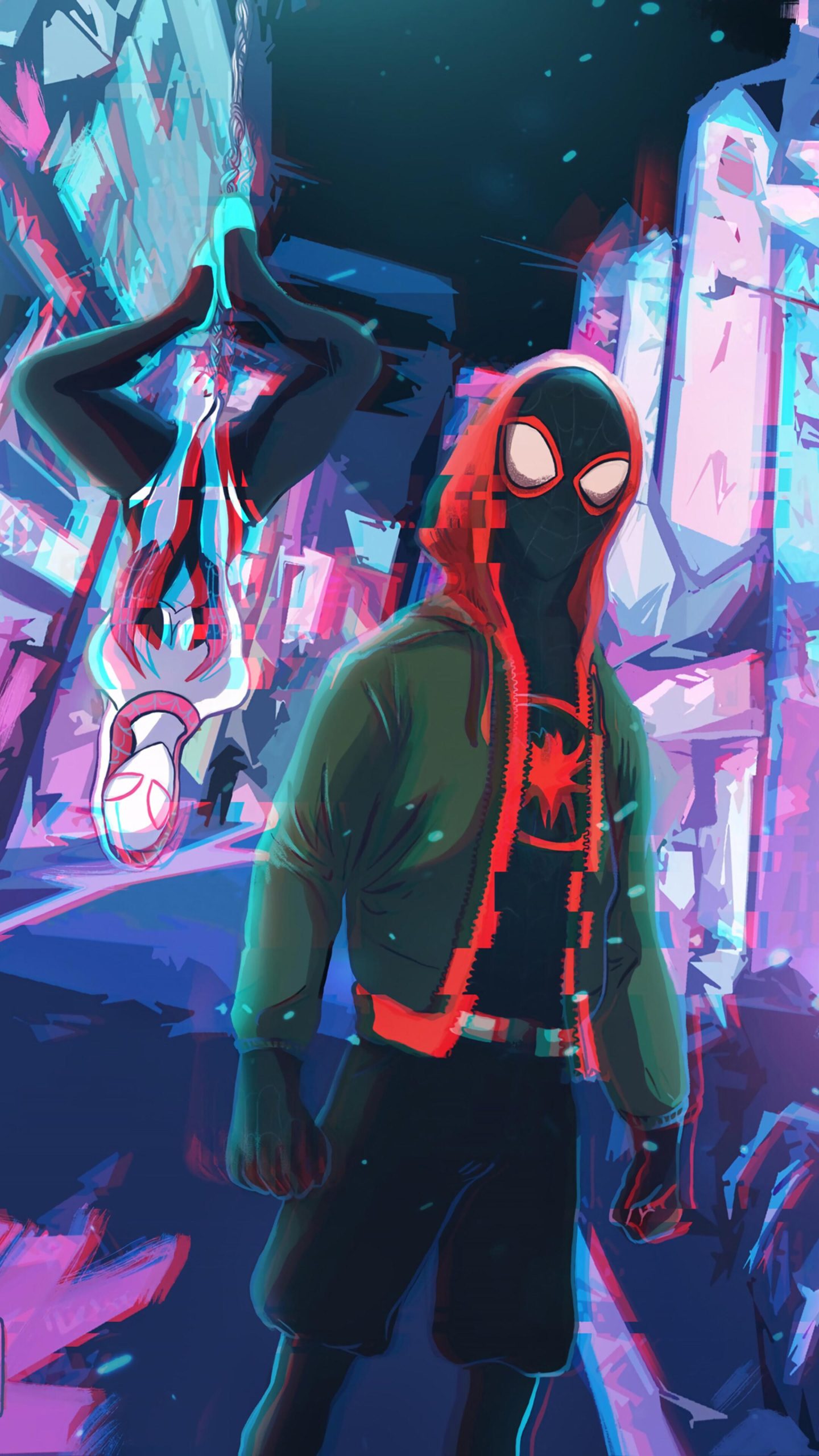 Miles Morales And Gwen Stacy Wallpaper For Ipad, Miles Morales And Gwen Stacy, Movies