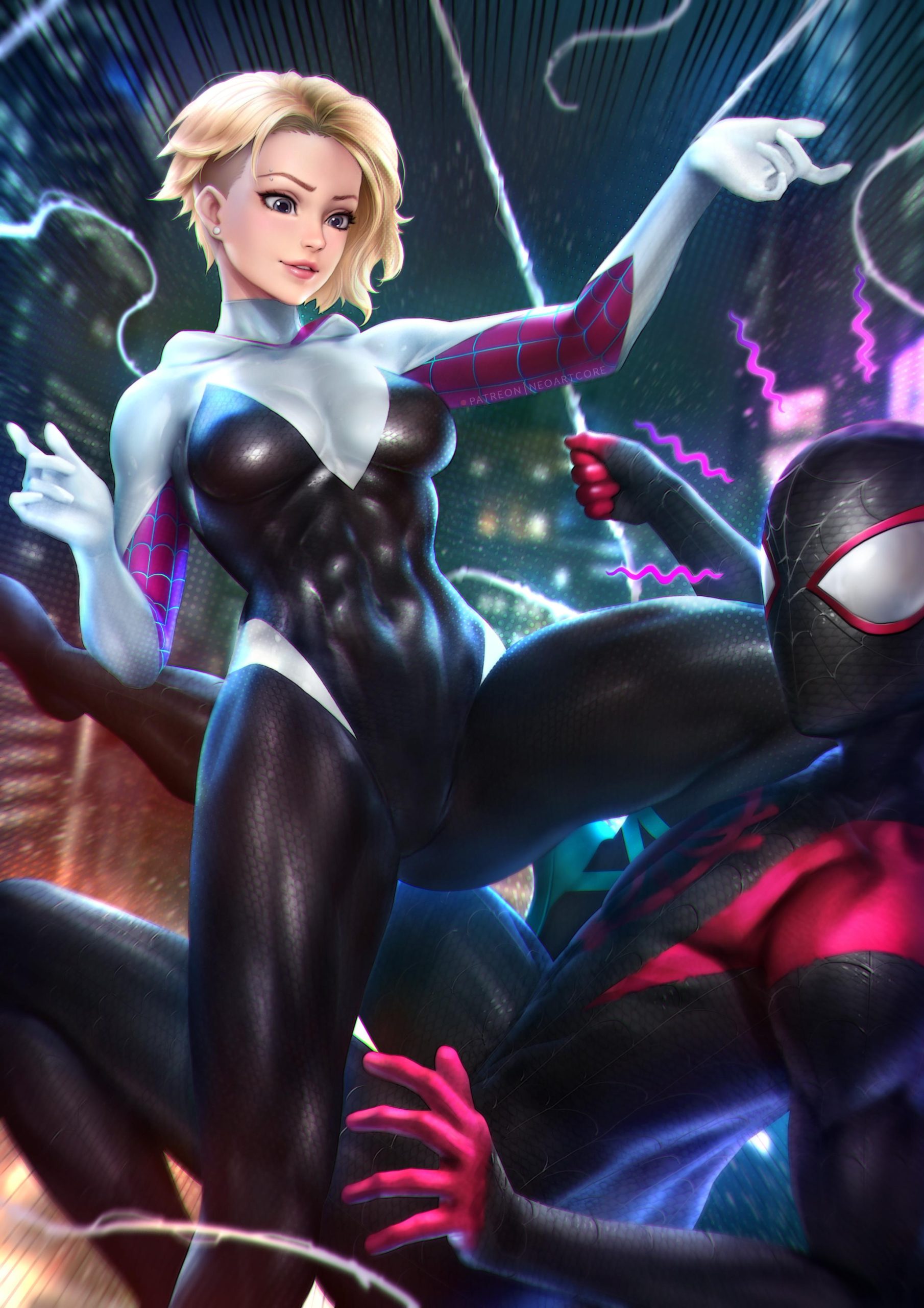 Miles Morales And Gwen Stacy Wallpaper For Pc, Miles Morales And Gwen Stacy, Movies