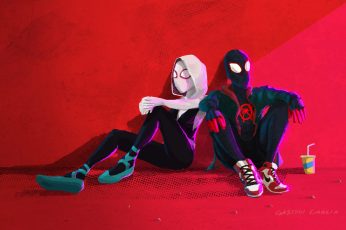 Miles Morales And Gwen Stacy Wallpaper Photo