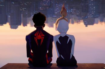 Miles Morales And Gwen Stacy Windows 11 Wallpaper 4k