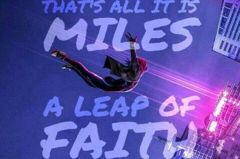 Miles Morales Leap Of Faith Wallpaper Photo