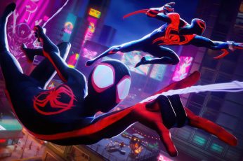 Miles Morales Spider-Man Across The Spider-Verse Iphone Wallpaper