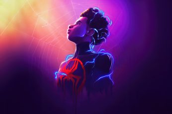 Miles Morales Spider-Man Across The Spider-Verse Wallpaper Photo