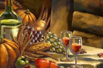 Thanksgiving Dual Monitor Wallpaper For Pc