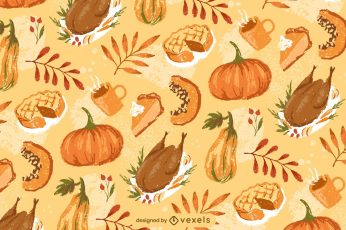 Thanksgiving Pattern Desktop Wallpaper
