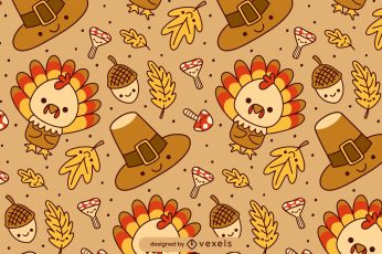 Thanksgiving Pattern wallpaper 5k