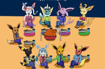 Thanksgiving Pokémon 4k Wallpaper
