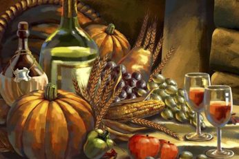 Thanksgiving Wine Wallpaper 4k