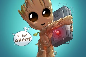 Cute Baby Groot Guardians Of The Galaxy Desktop Wallpaper 4k