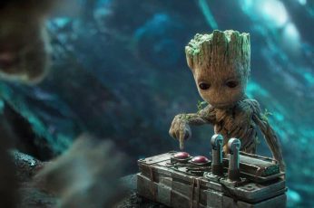 Cute Baby Groot Guardians Of The Galaxy Laptop Wallpaper