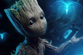 Cute Baby Groot Guardians Of The Galaxy Pc Wallpaper