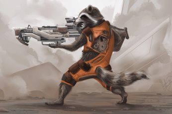 Guardians Of The Galaxy Vol 2 Rocket Raccoon Desktop Wallpaper