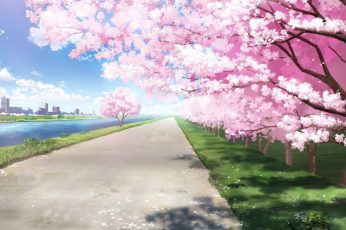 Anime Spring Season Street 4k Wallpapers