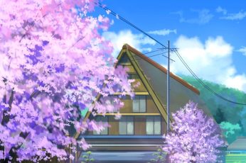 Anime Spring Season Street Download Wallpaper