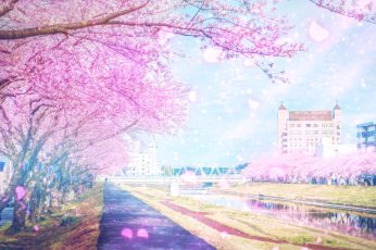 Anime Spring Season Street Wallpaper 4k For Laptop