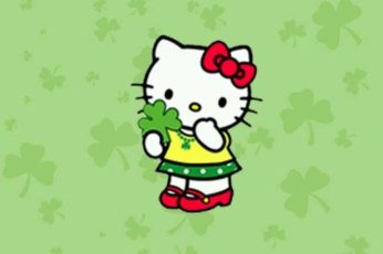 Hello Kitty Saint Patricks Day Wallpaper 4k