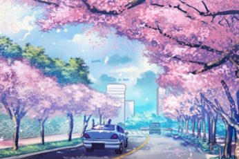 Spring Season Anime Hd Wallpaper