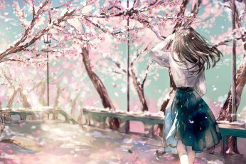 Spring Season Anime Windows 11 Wallpaper 4k